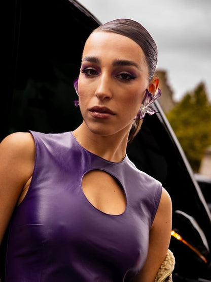 Dark Angel Orchid Earrings