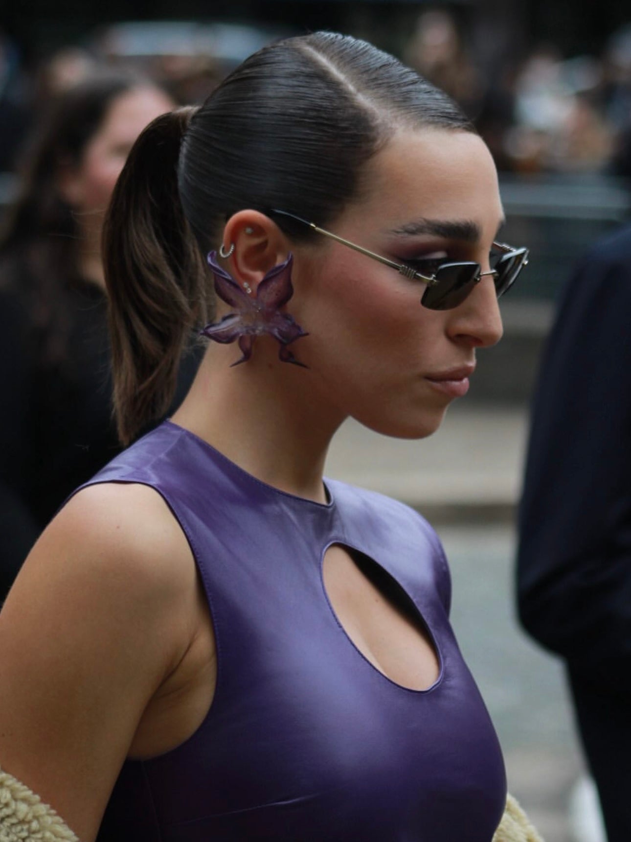 Dark Angel Orchid Earrings