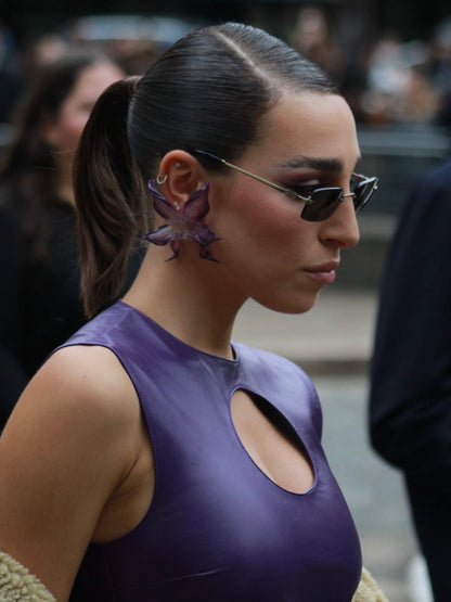 Dark Angel Orchid Earrings