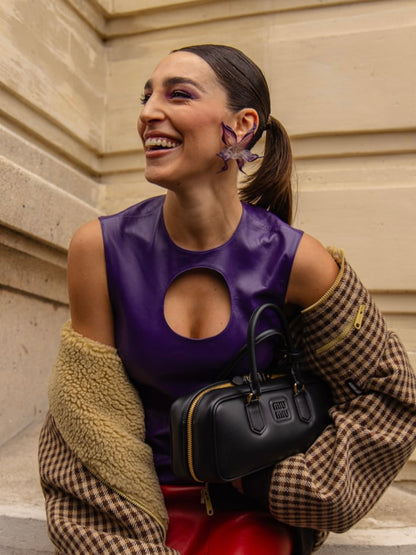 Dark Angel Orchid Earrings