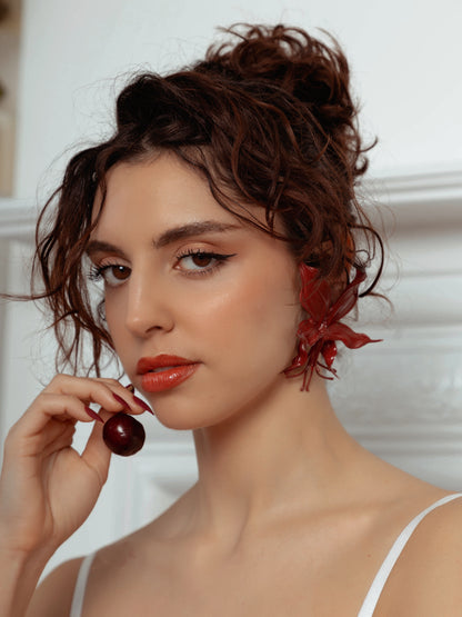 Burning Bloom Orchid Whispers Earrings