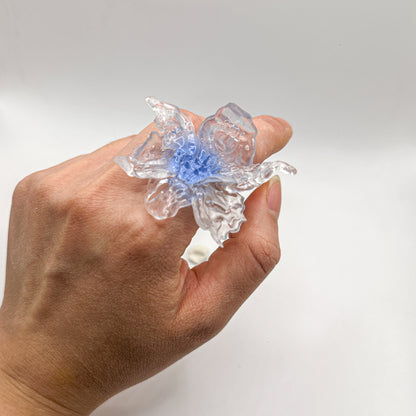 Daffodil Flower Ring Nº1 - Fairy Blue