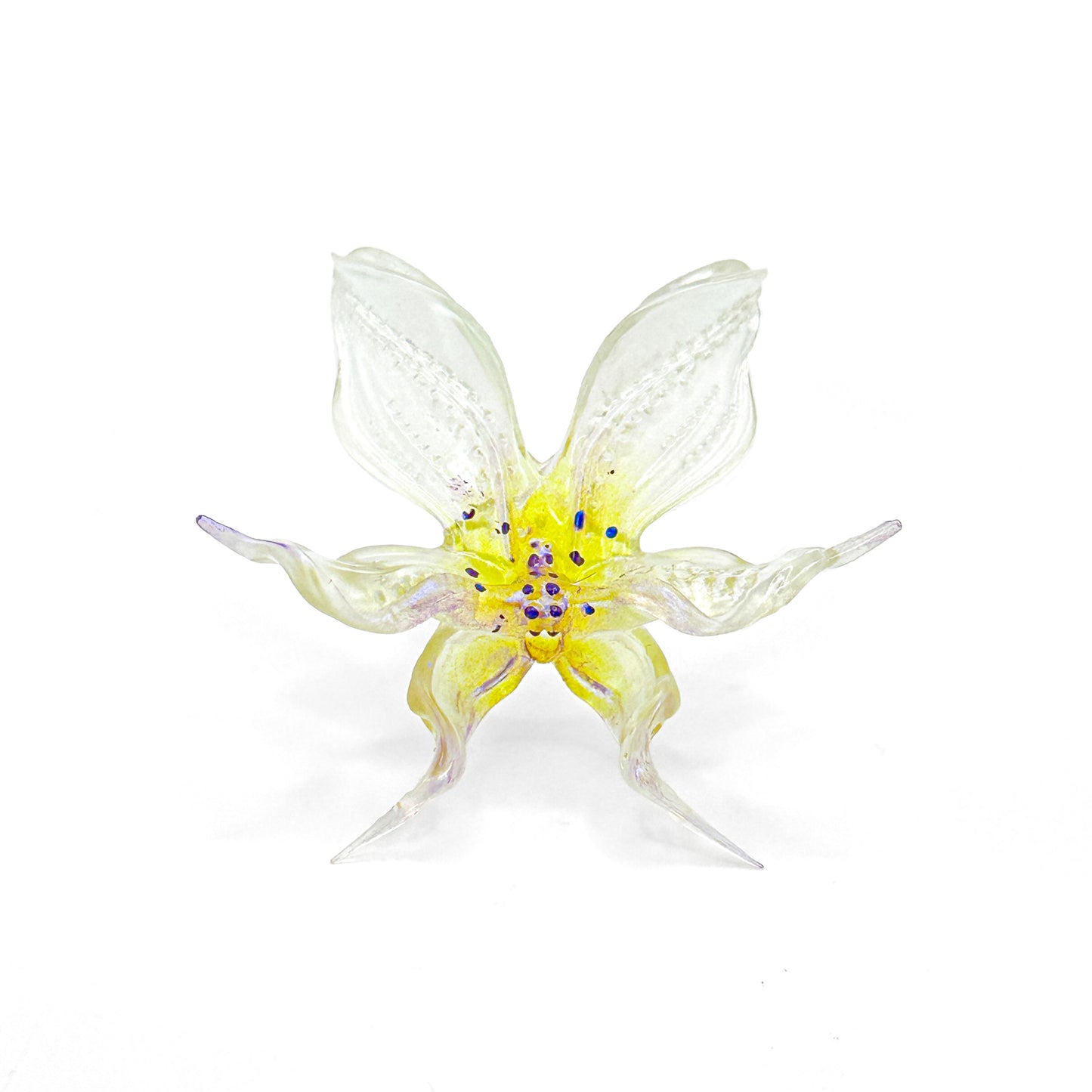 Dancing Orchid Ring - Yellow Green Center