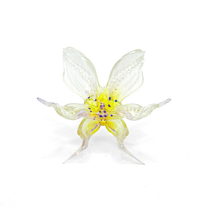 Dancing Orchid Ring - Yellow Green Center