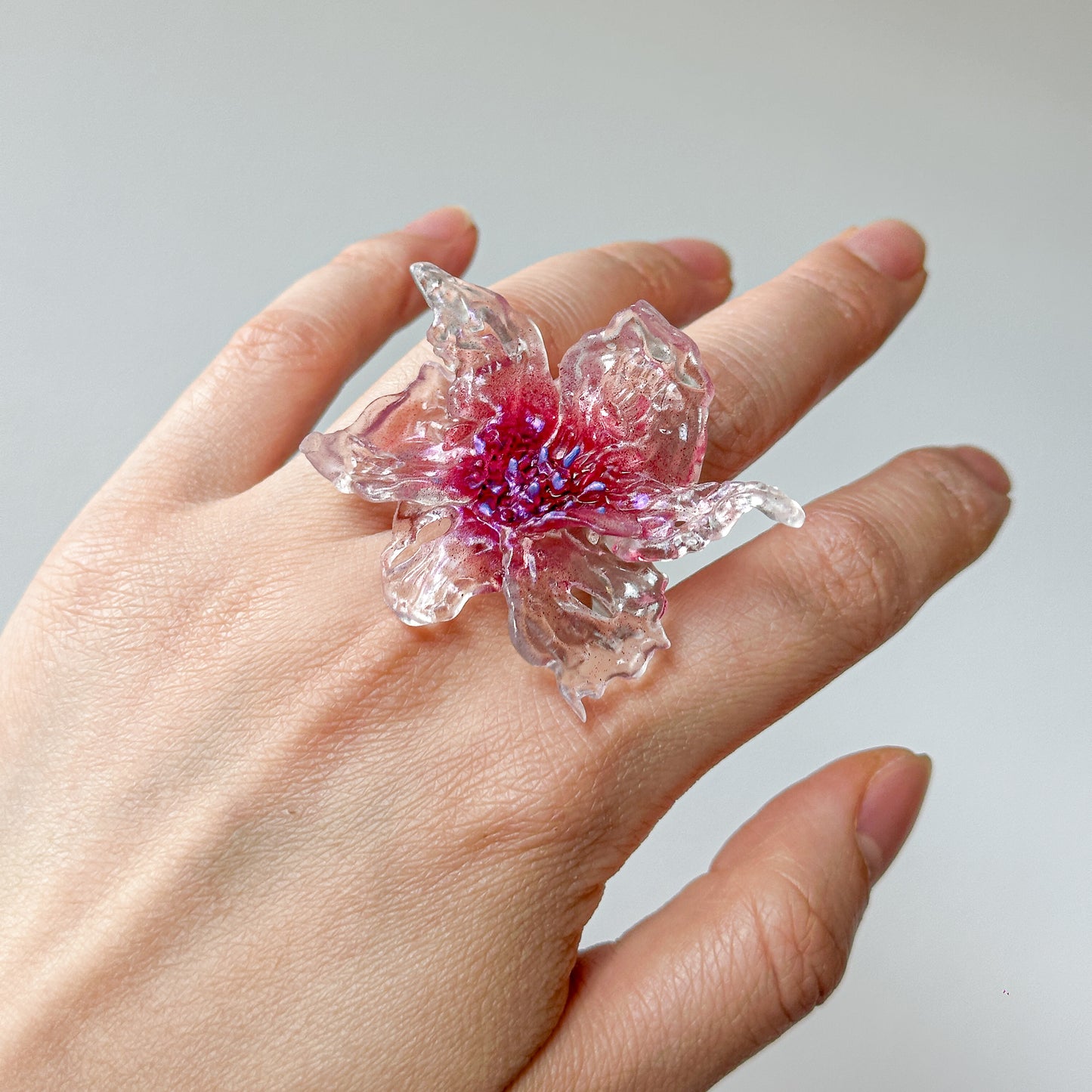 Daffodil Flower Ring Nº1 - Scartlet Point