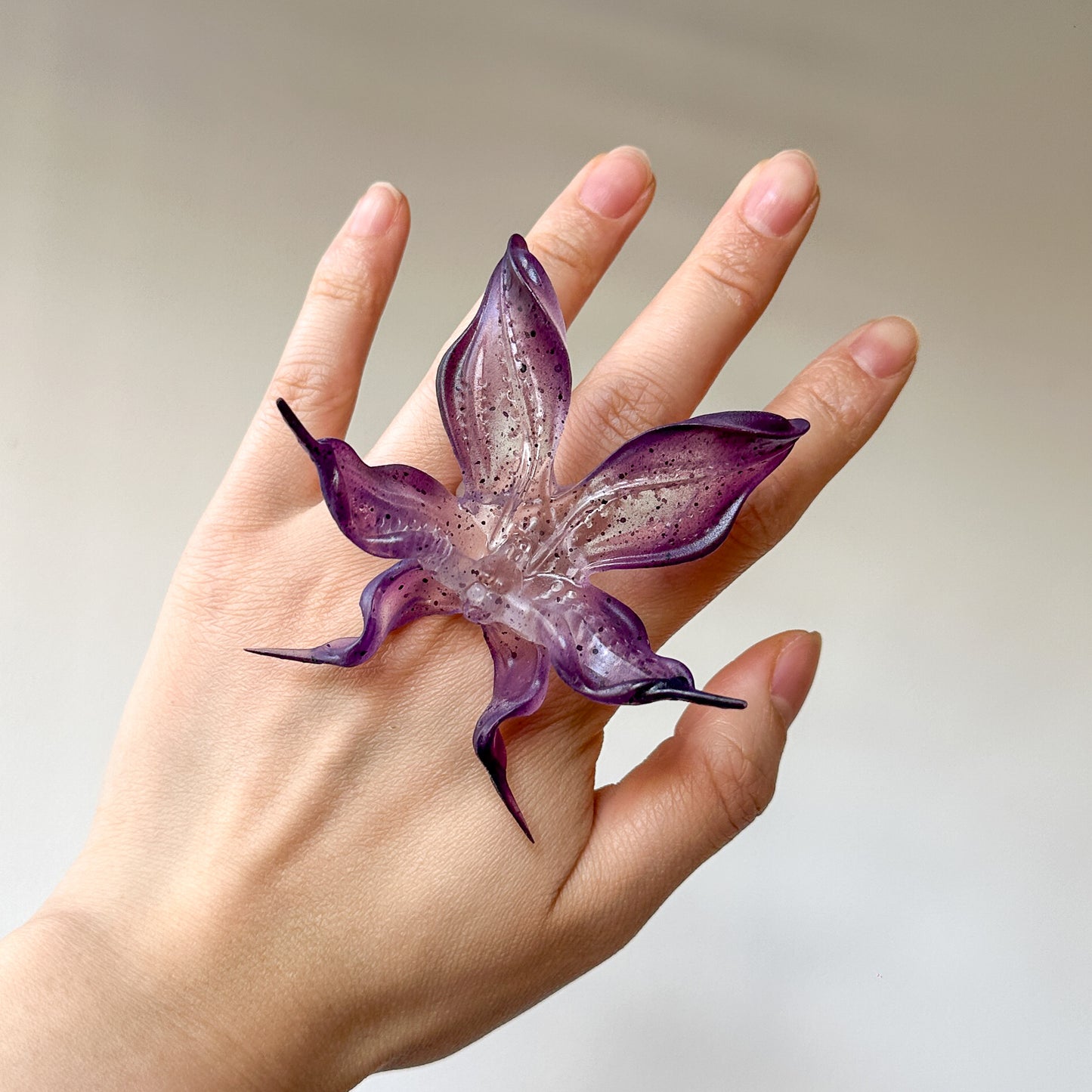 Dancing Orchid Ring - Dark Angel