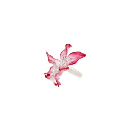 Mini Orchid Whisper Ring - Red