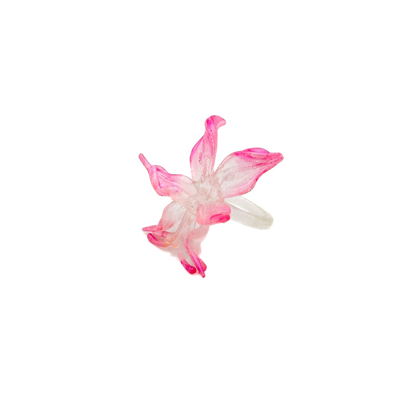 Mini Orchid Whisper Ring - Neon Pink