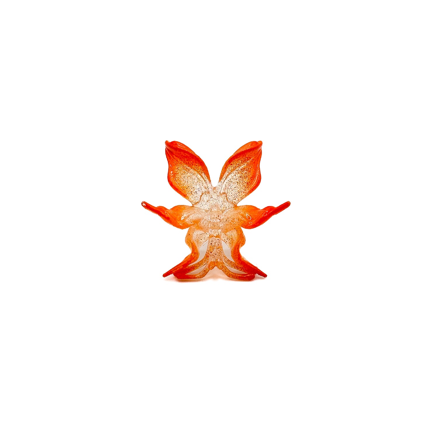 Mini Orchid Whisper Ring - Orange