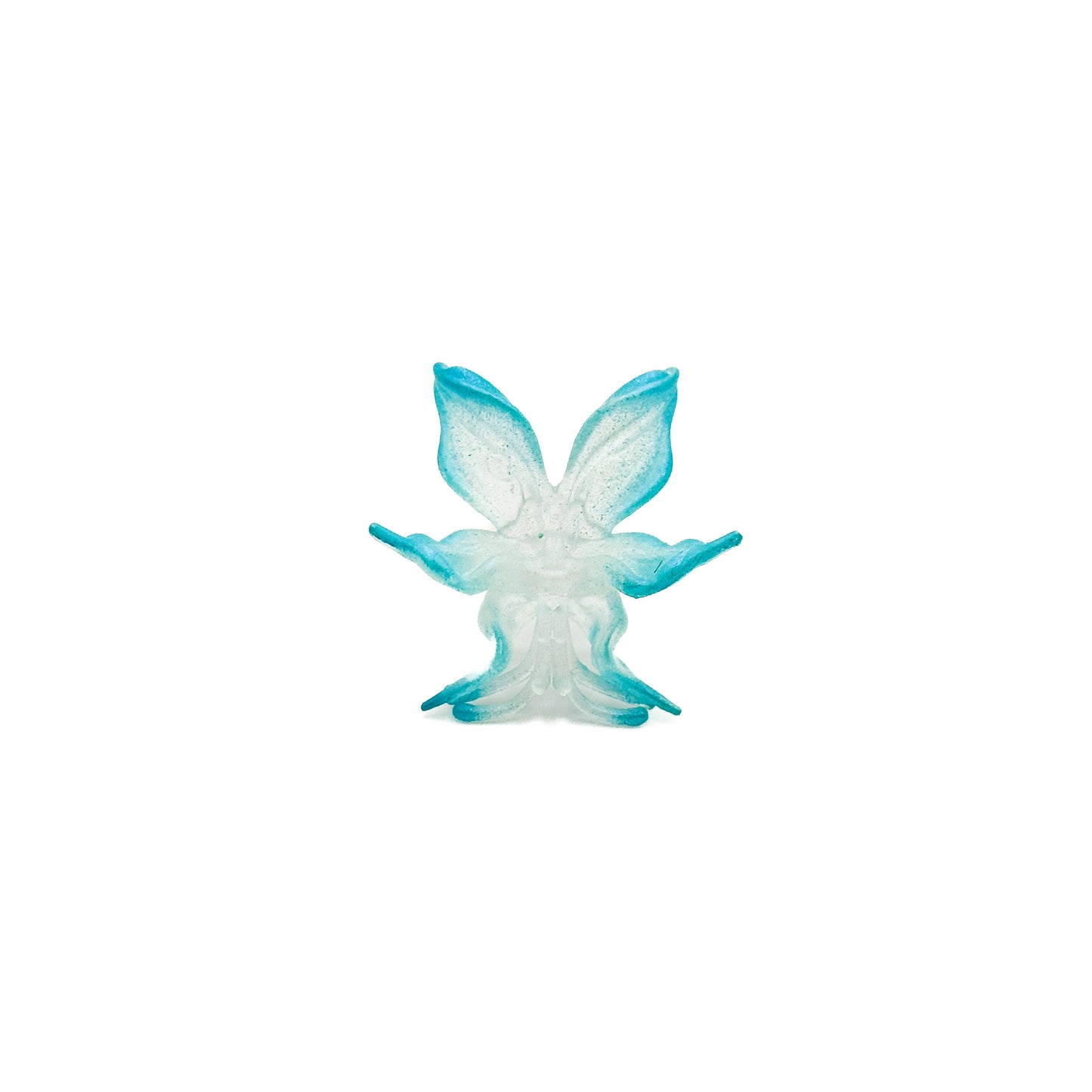 Mini Orchid Whisper Ring - Neon Blue Edge