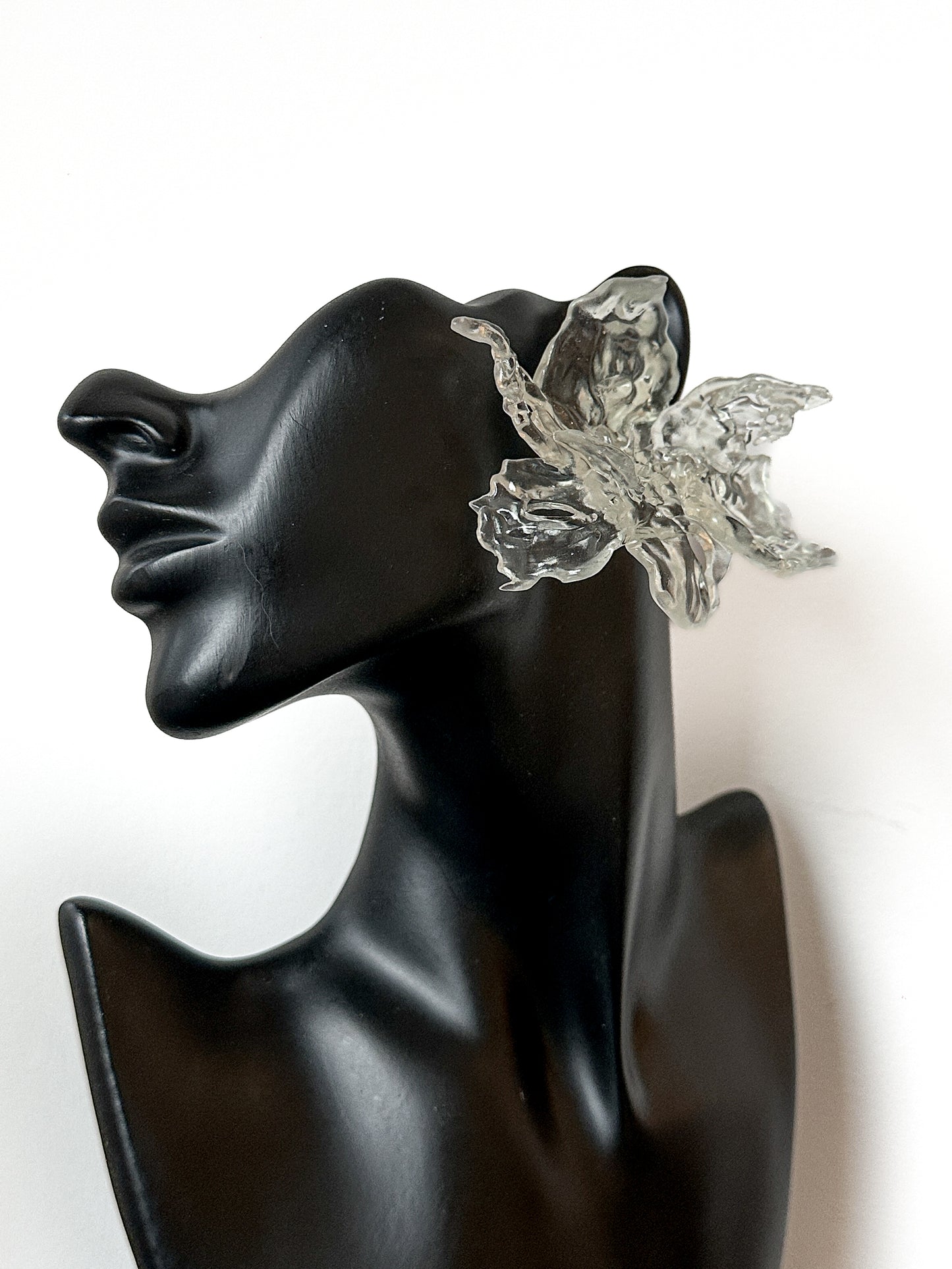 Clear Blossom Mega Flower Daffodils Earrings