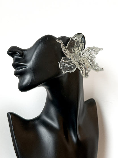 Clear Blossom Mega Flower Daffodils Earrings