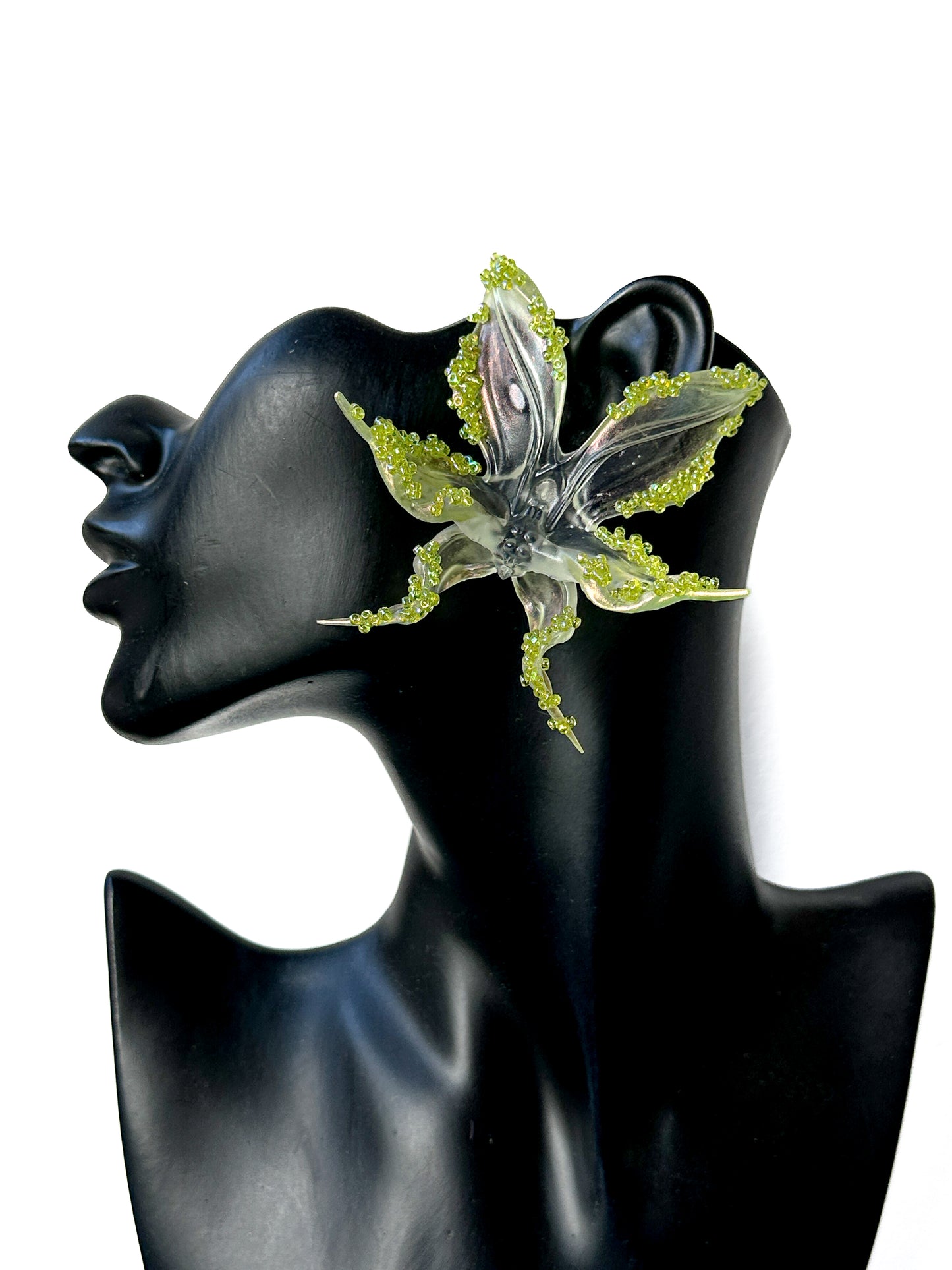 Lucid Beaded Orchid Earrings