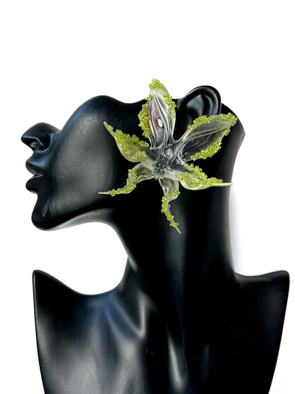 Lucid Beaded Orchid Earrings