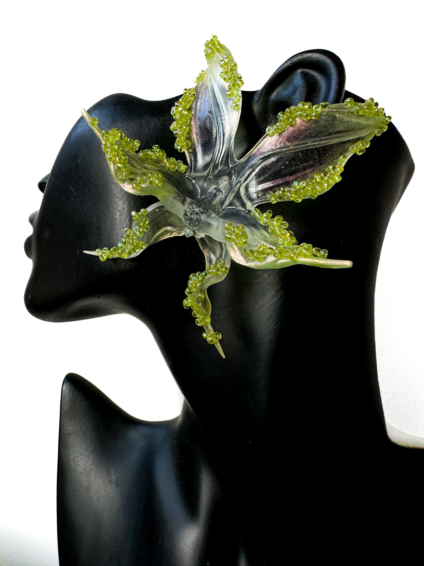 Lucid Beaded Orchid Earrings