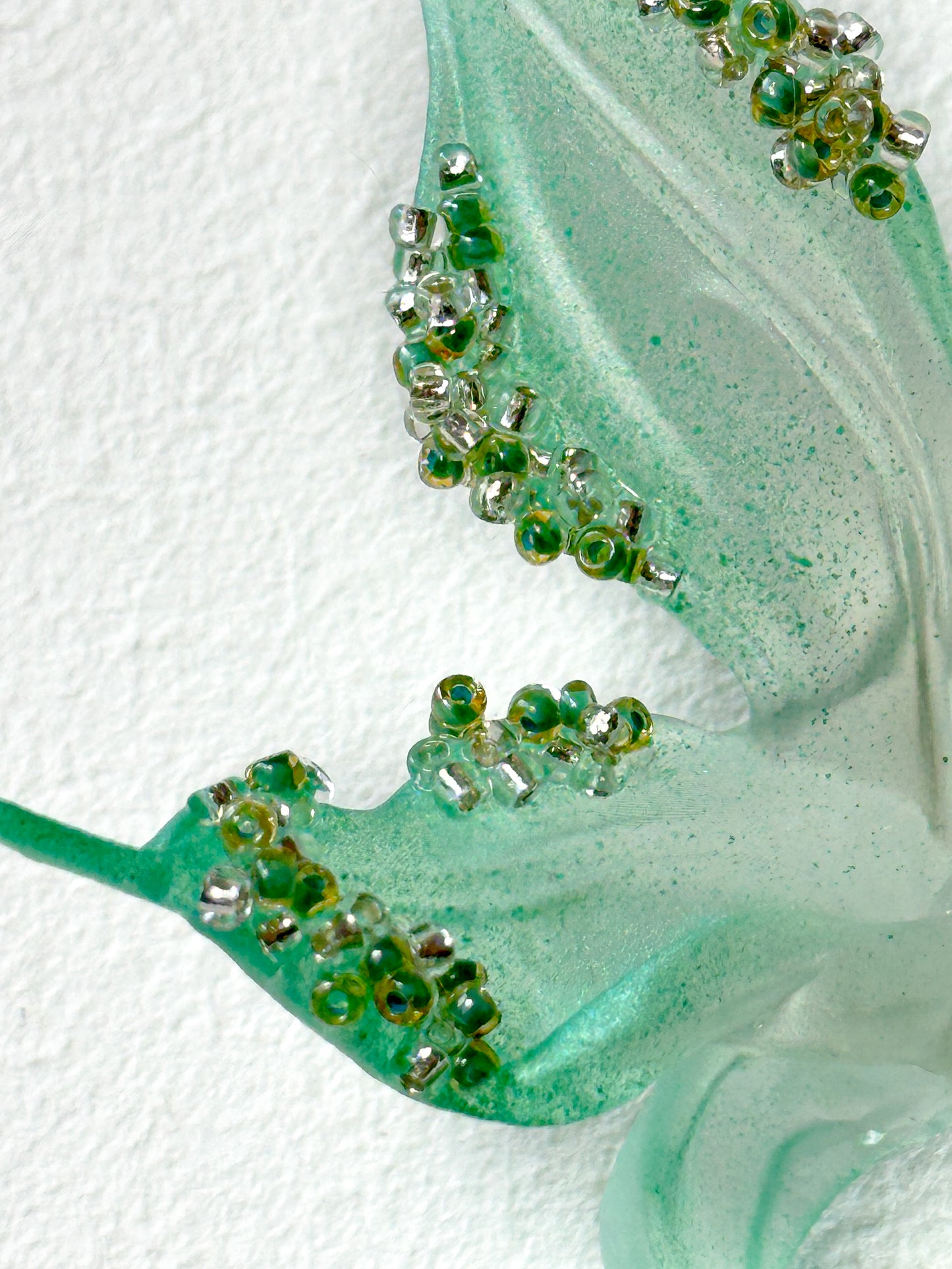 Mermaid Tears Beaded Orchid Earrings