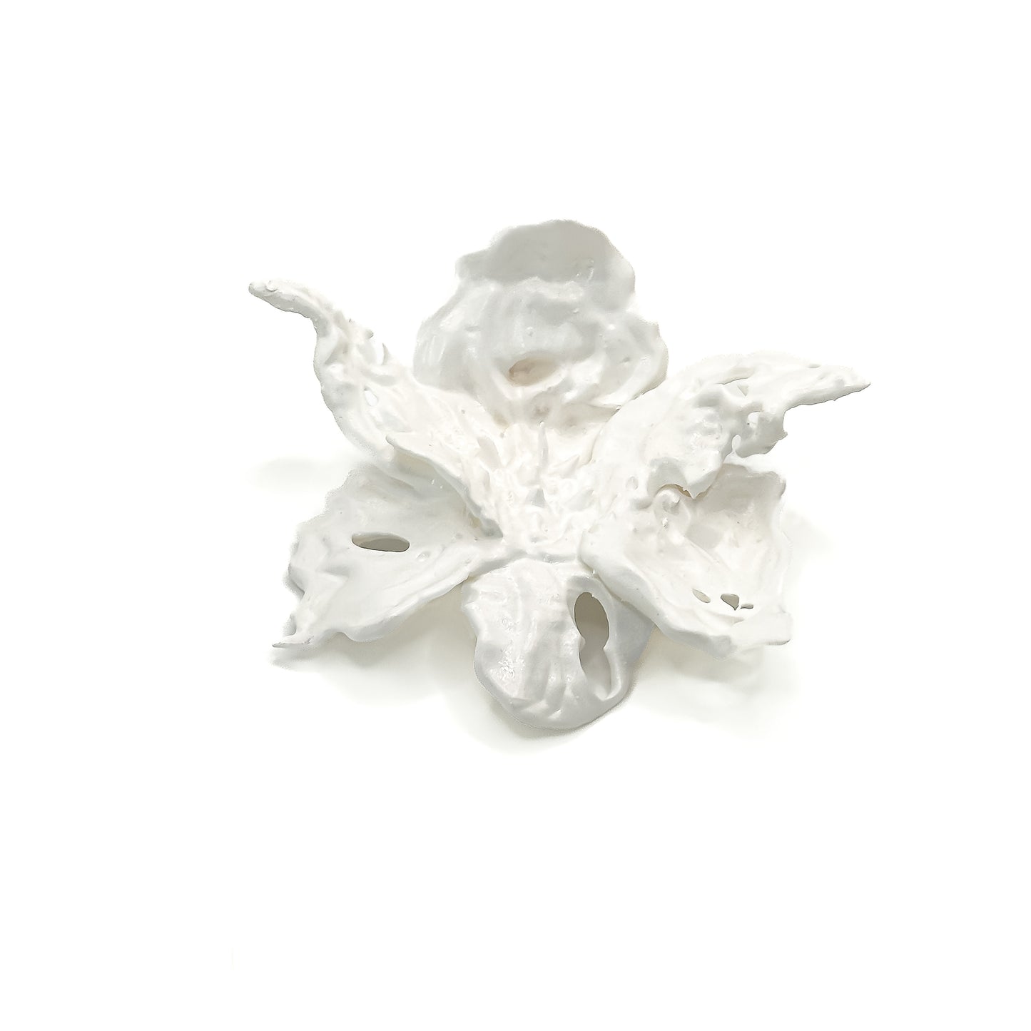 White Daffodil Mega Flower Blossom Brooch