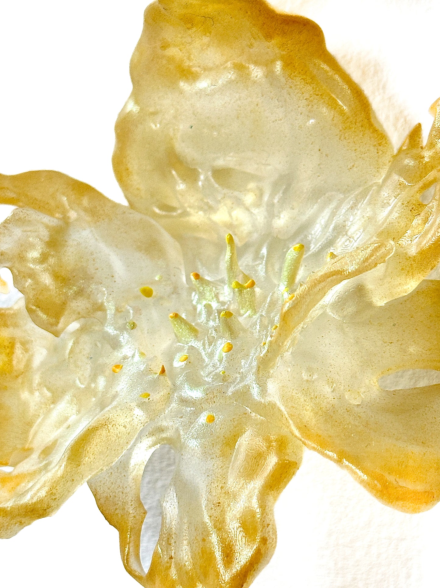 Daffodil Blossom Dangle Earrings -Yellow