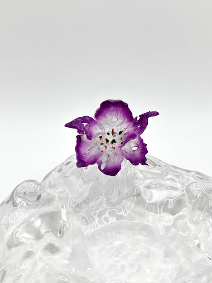 Daffodil Flower Ring Nº1 - Purple Edge