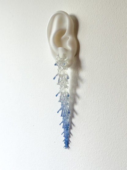 Oceanspine Petals Earrings - Fairy Blue