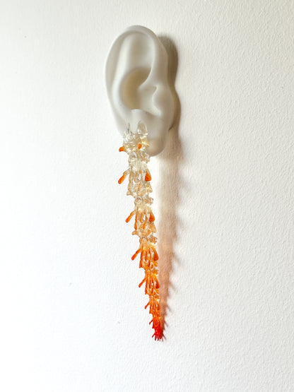 Oceanspine Petals Earrings - Orange