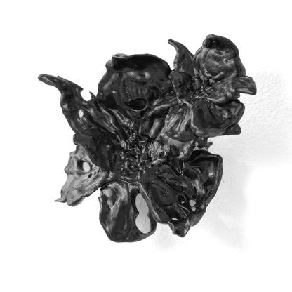 Black Daffodil Duo Flower Brooch