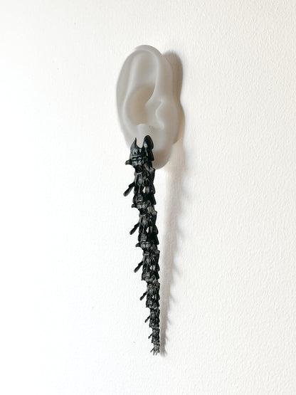 Oceanspine Petals Earrings - Black