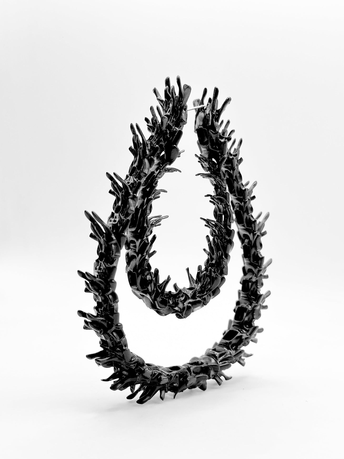 Ocean Coral Spine Earrings - Black