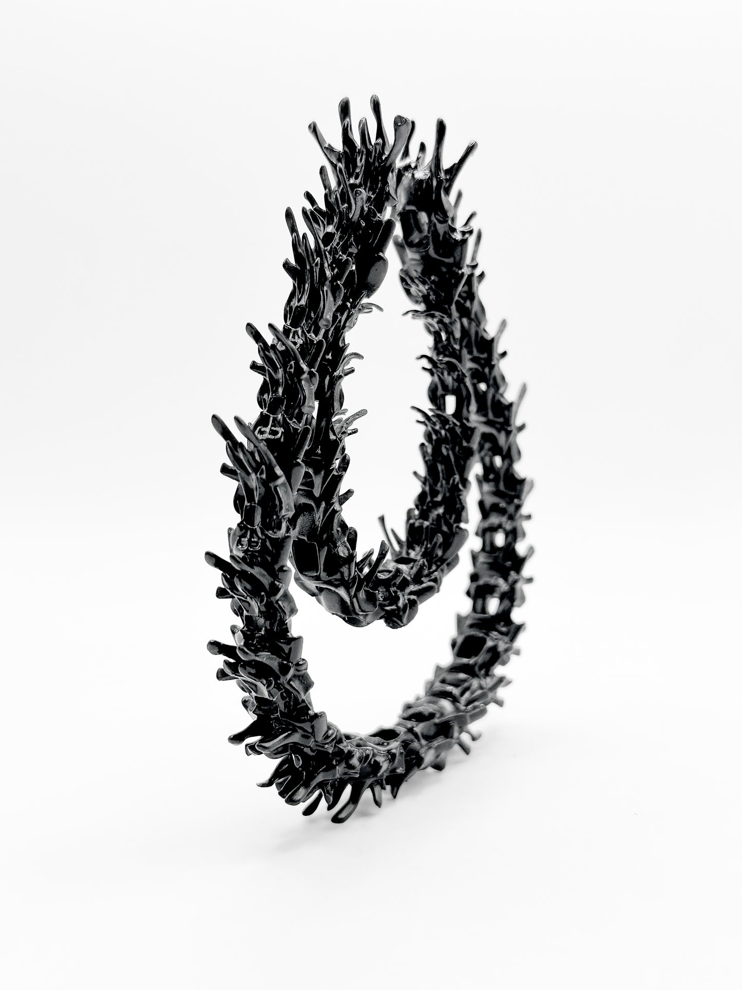 Ocean Coral Spine Earrings - Black
