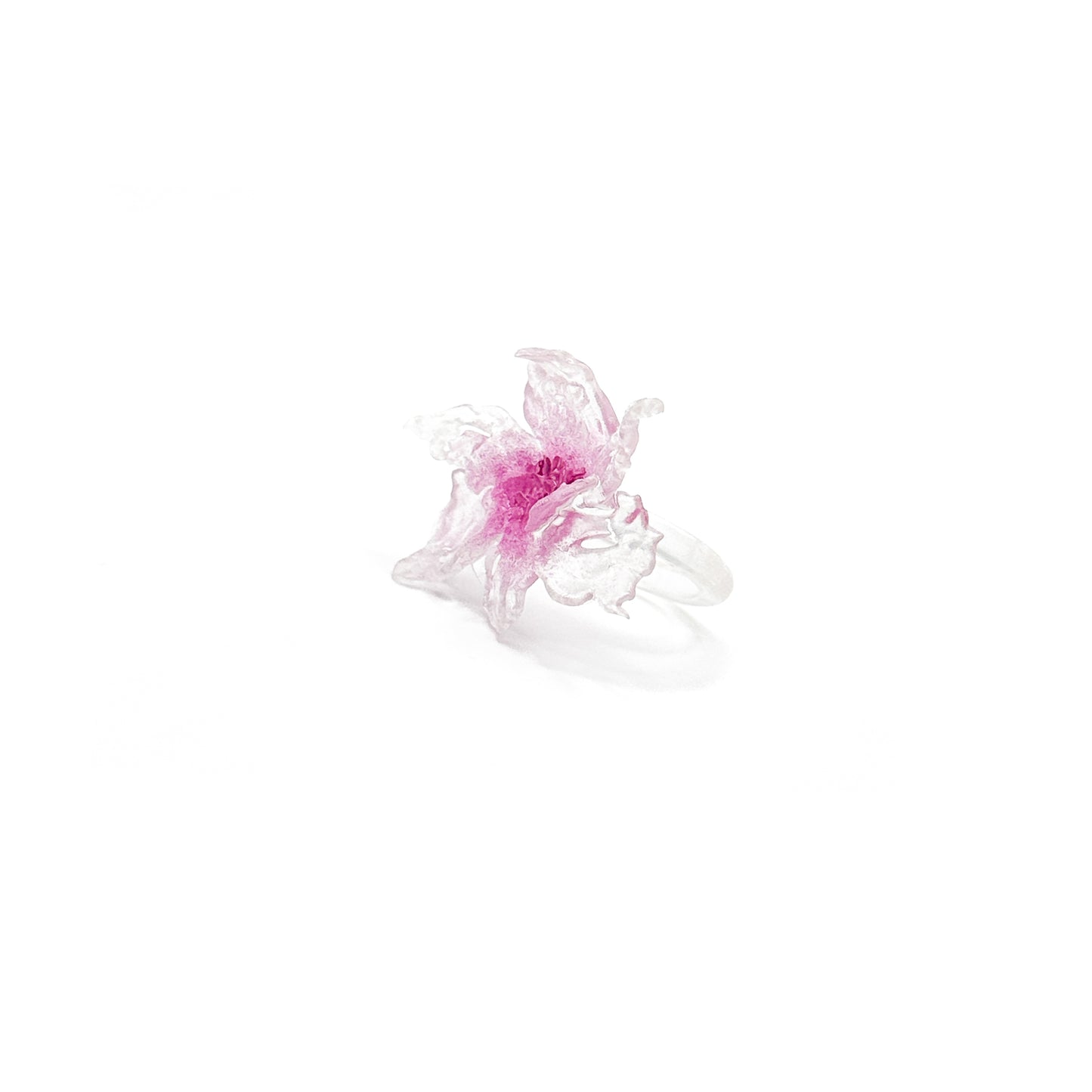 Mini Daffodil Blossom Ring - Pink Center