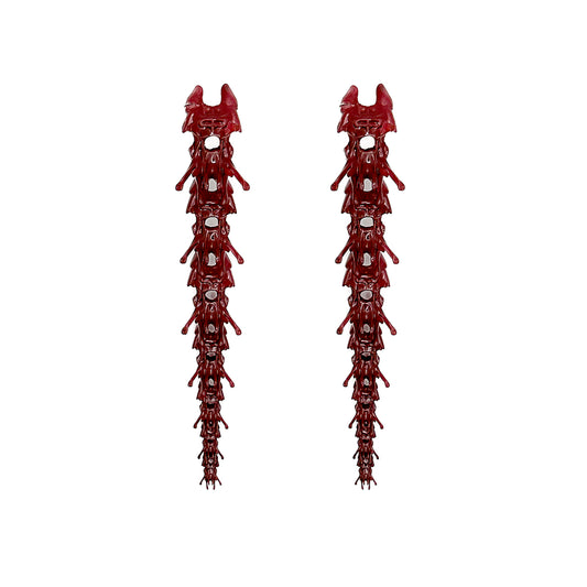 Oceanspine Petals Earrings - Burgundy