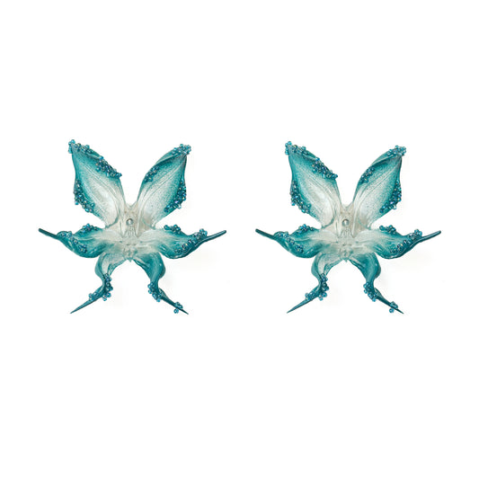 Oceanbloom Beaded Orchid Earrings