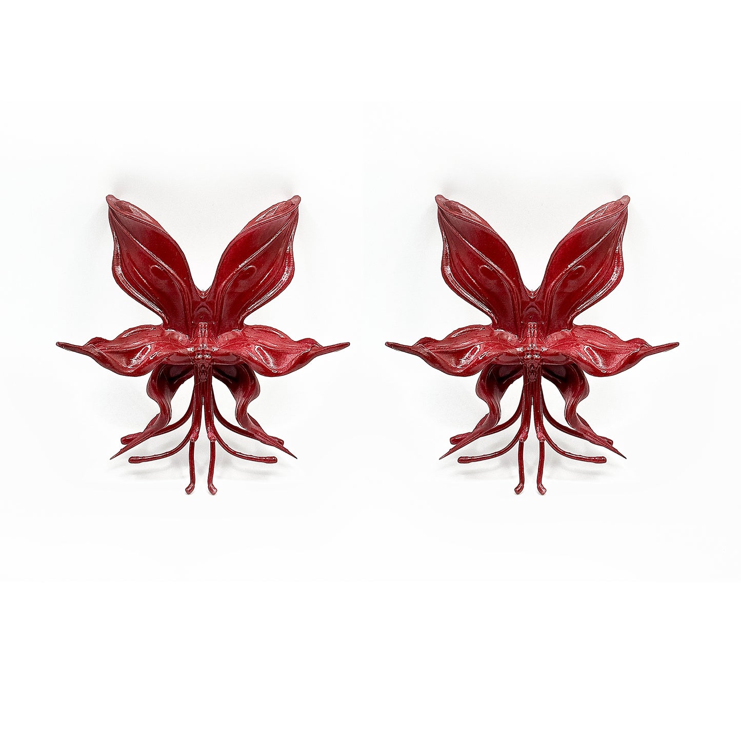 Burning Bloom Orchid Whispers Earrings Large -Special Edition