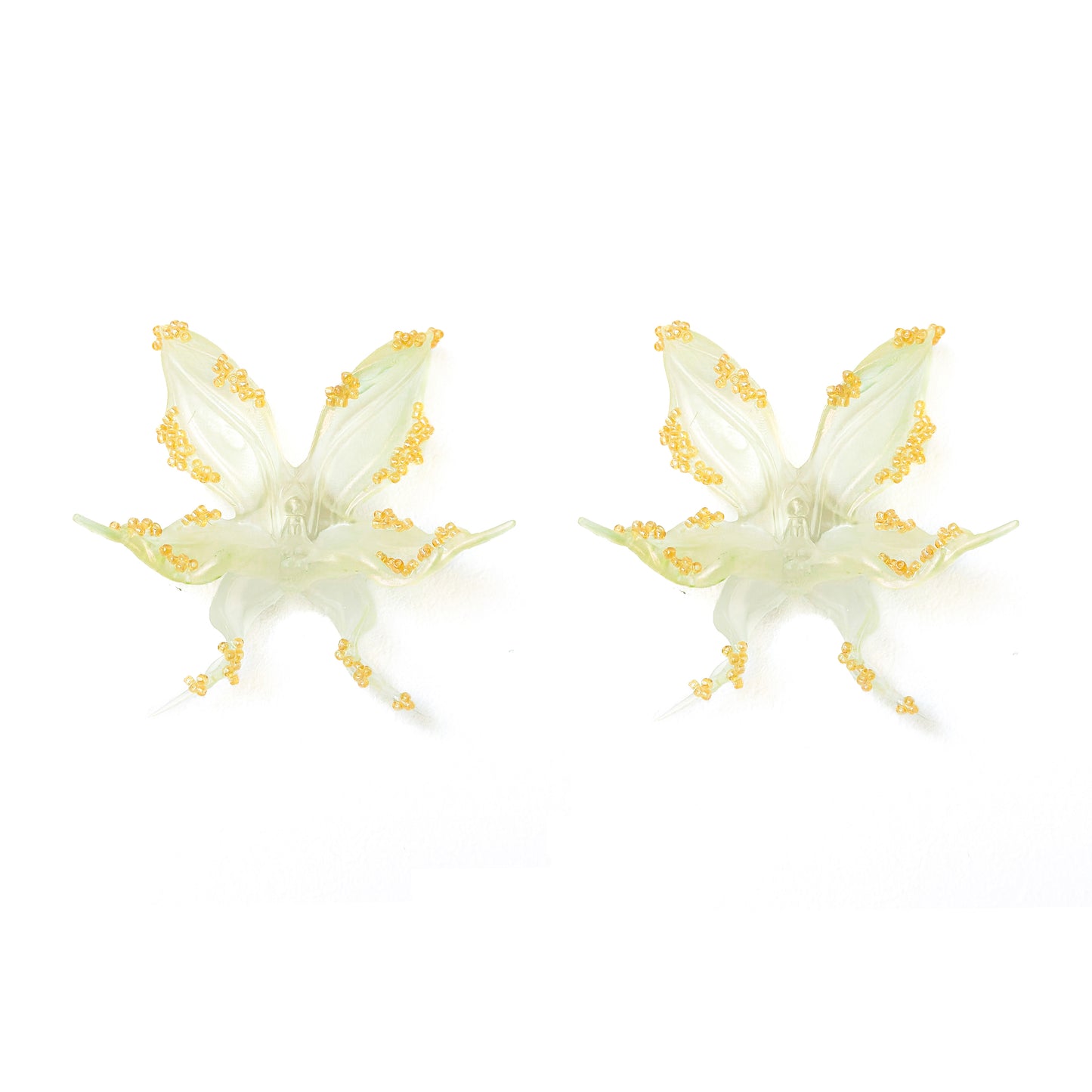 Honey Bella Beaded Orchid Earrings