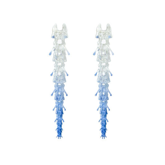 Oceanspine Petals Earrings - Fairy Blue