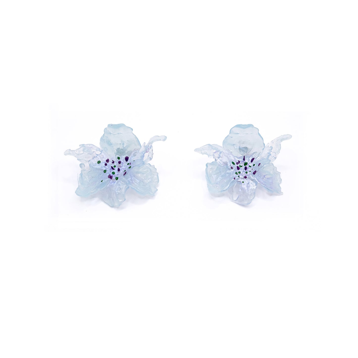 Regular Daffodils Earrings - Icelandic Blue &Purple/Green