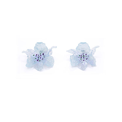 Regular Daffodils Earrings - Icelandic Blue &Purple/Green