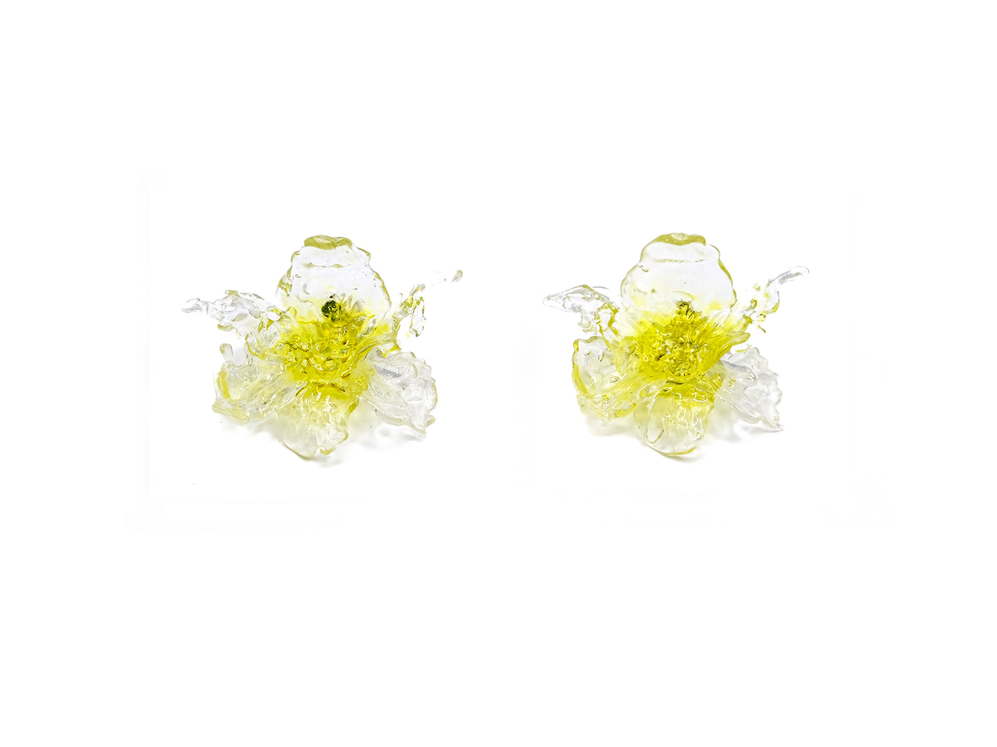 Regular Daffodils Earrings - Green Yellow Point