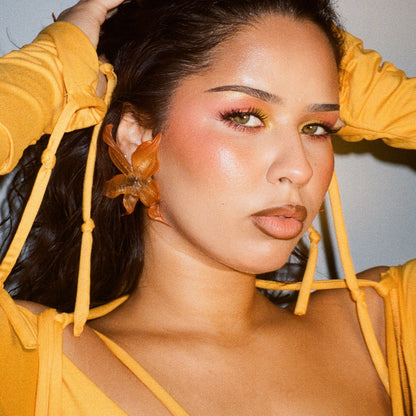 Burnt Sunset Orchid Earrings
