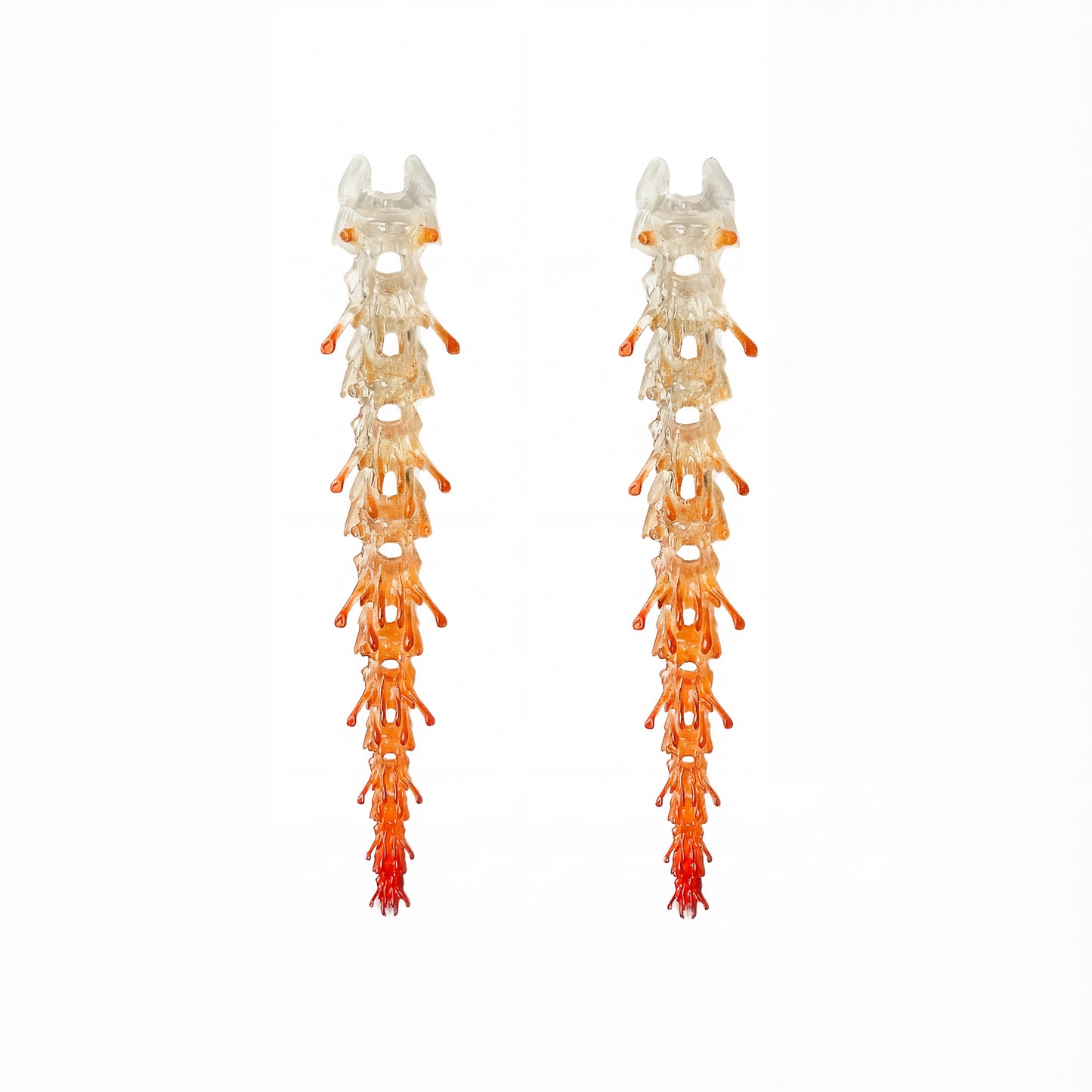 Oceanspine Petals Earrings - Orange