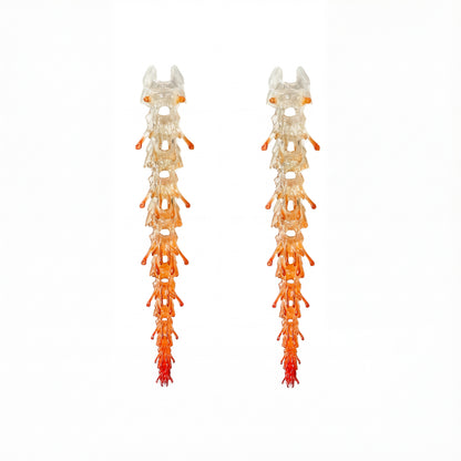 Oceanspine Petals Earrings - Orange