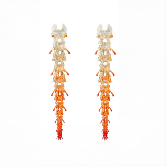 Oceanspine Petals Earrings - Orange