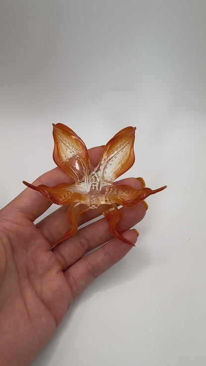 Burnt Sunset Orchid Earrings