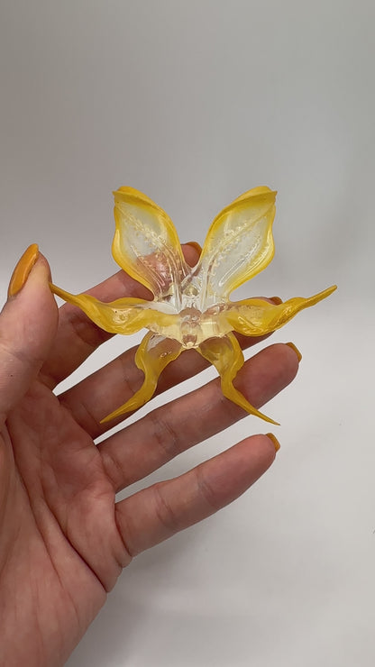 Spicy Mustard Orchid Earrings