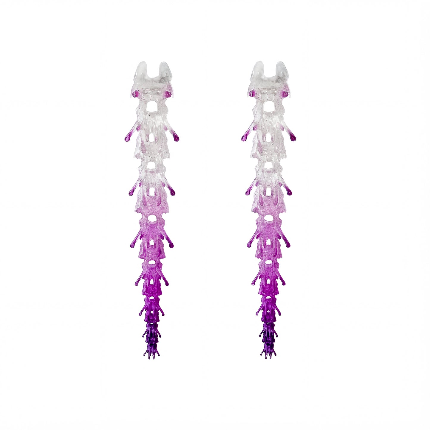 Oceanspine Petals Earrings - Purple